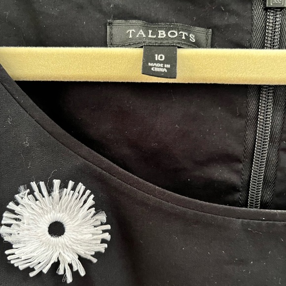 Adorable Talbots fit and flair dress. Black and white. Perfect condition! - Picture 6 of 7